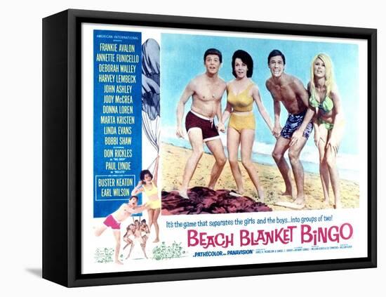 Beach Blanket Bingo, Frankie Avalon, Annette Funicello, Mike Nader, 1965-null-Framed Stretched Canvas