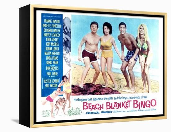 Beach Blanket Bingo, Frankie Avalon, Annette Funicello, Mike Nader, 1965-null-Framed Stretched Canvas