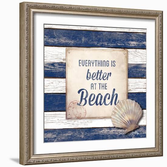 Beach Border-Elizabeth Medley-Framed Art Print