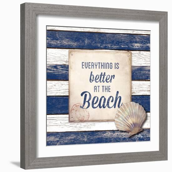 Beach Border-Elizabeth Medley-Framed Art Print