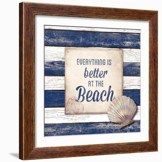 Beach Border-Elizabeth Medley-Framed Art Print
