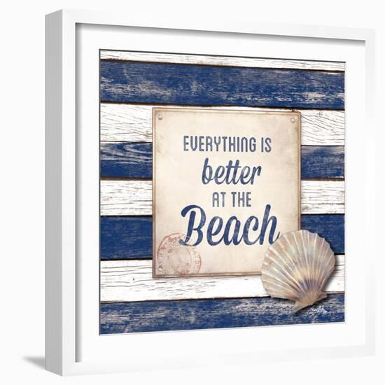 Beach Border-Elizabeth Medley-Framed Art Print