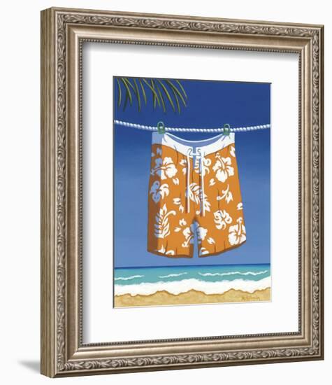 Beach Bound, Boardshorts-Michele Killman-Framed Giclee Print