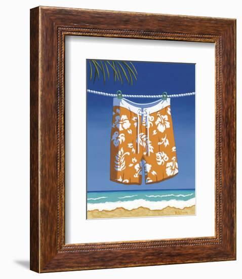 Beach Bound, Boardshorts-Michele Killman-Framed Giclee Print