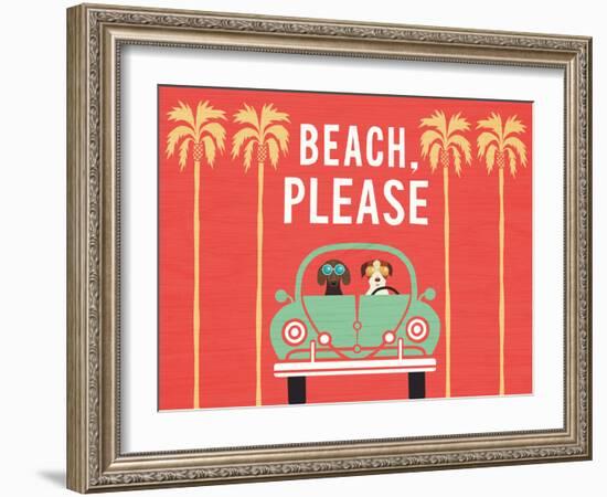 Beach Bums Beetle I-Michael Mullan-Framed Art Print