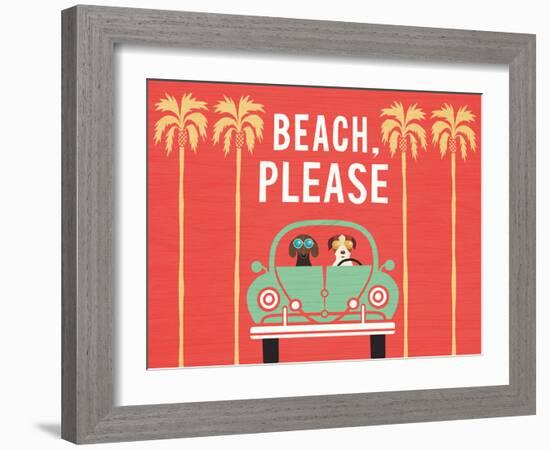 Beach Bums Beetle I-Michael Mullan-Framed Art Print