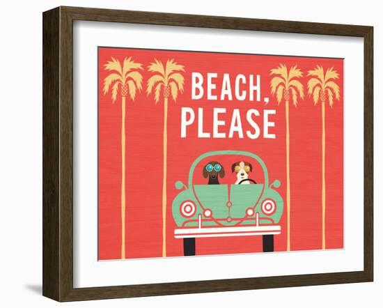 Beach Bums Beetle I-Michael Mullan-Framed Art Print