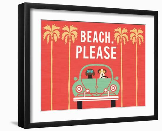 Beach Bums Beetle I-Michael Mullan-Framed Art Print