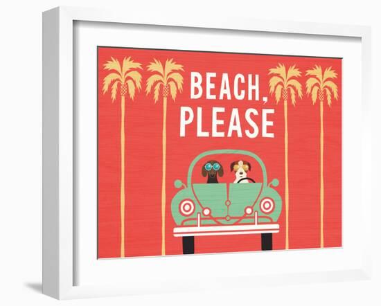 Beach Bums Beetle I-Michael Mullan-Framed Art Print