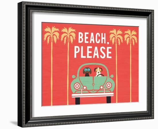 Beach Bums Beetle I-Michael Mullan-Framed Art Print