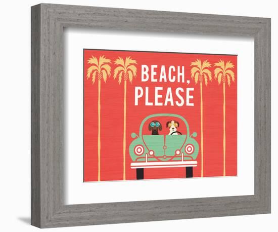 Beach Bums Beetle I-Michael Mullan-Framed Art Print