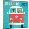 Beach Bums Bus-Michael Mullan-Mounted Art Print