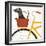 Beach Bums Dachshund Bicycle I-Michael Mullan-Framed Premium Giclee Print