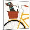 Beach Bums Dachshund Bicycle I-Michael Mullan-Mounted Art Print