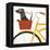 Beach Bums Dachshund Bicycle I-Michael Mullan-Framed Stretched Canvas