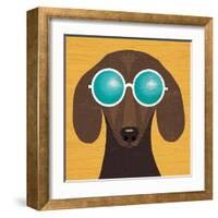 Beach Bums Dachshund I-Michael Mullan-Framed Art Print