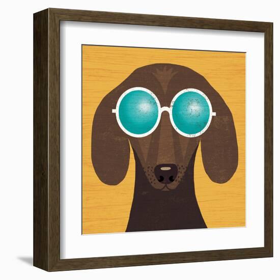 Beach Bums Dachshund I-Michael Mullan-Framed Art Print