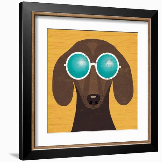 Beach Bums Dachshund I-Michael Mullan-Framed Art Print