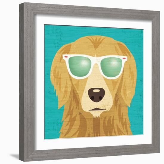 Beach Bums Golden I-Michael Mullan-Framed Art Print