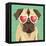 Beach Bums Pug I-Michael Mullan-Framed Stretched Canvas