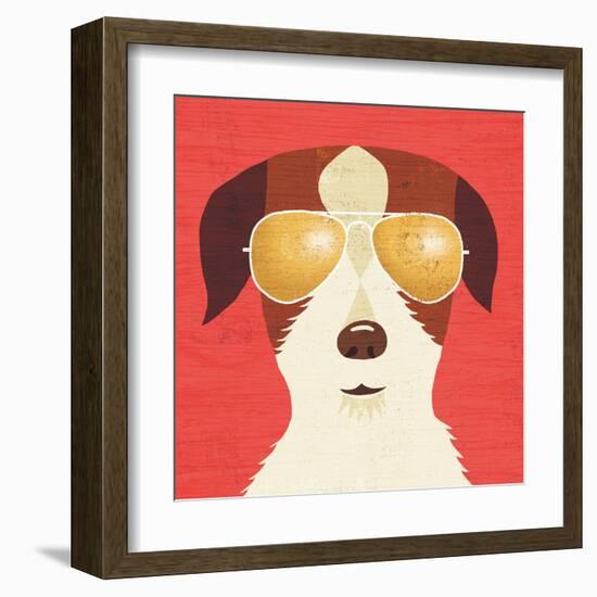 Beach Bums Terrier I-Michael Mullan-Framed Art Print