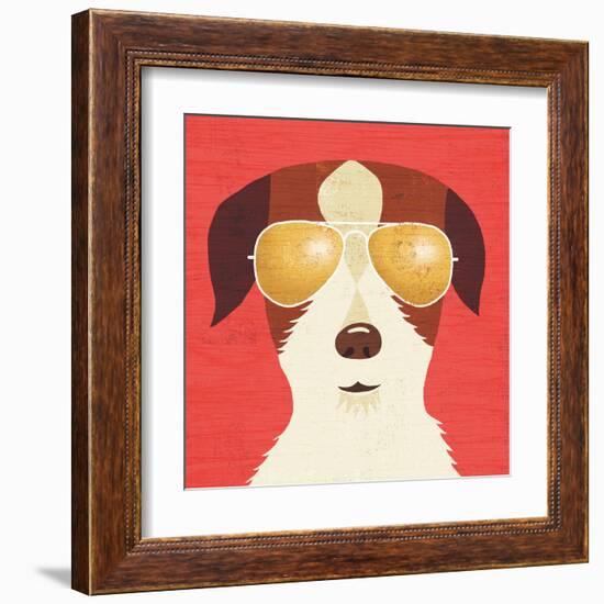 Beach Bums Terrier I-Michael Mullan-Framed Art Print