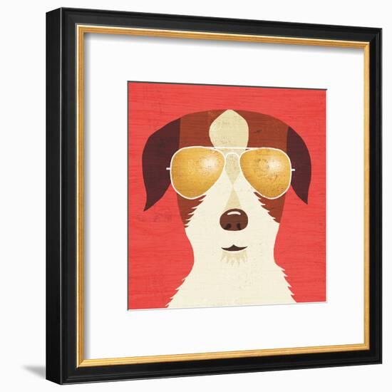 Beach Bums Terrier I-Michael Mullan-Framed Art Print