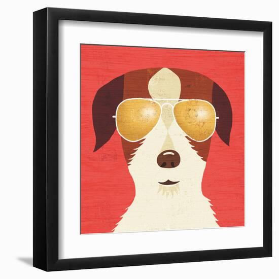 Beach Bums Terrier I-Michael Mullan-Framed Art Print