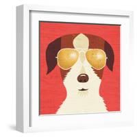 Beach Bums Terrier I-Michael Mullan-Framed Art Print