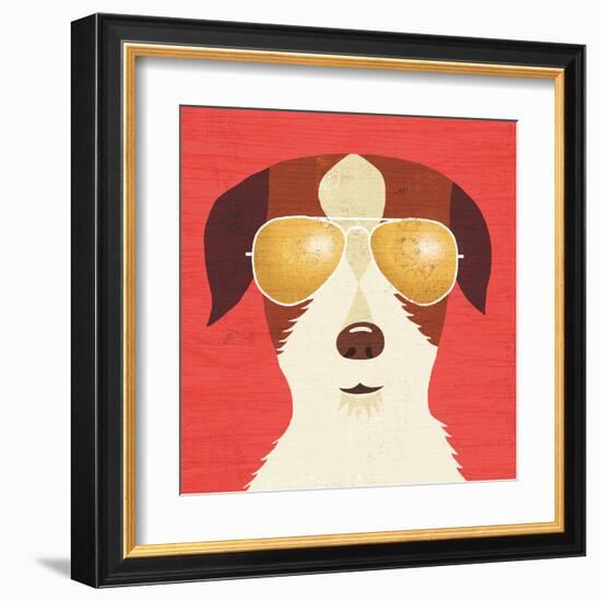 Beach Bums Terrier I-Michael Mullan-Framed Art Print