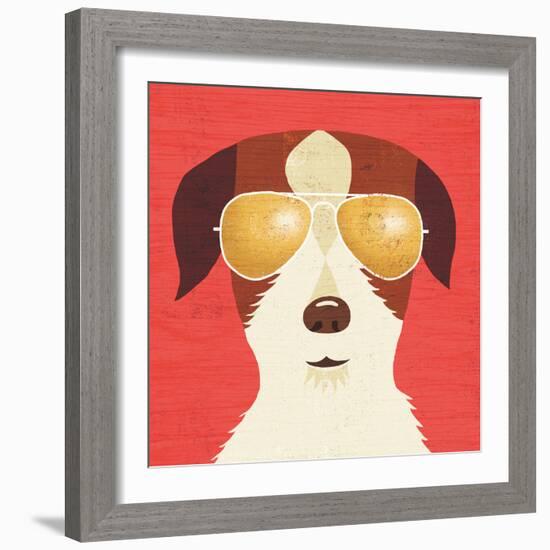 Beach Bums Terrier I-Michael Mullan-Framed Art Print