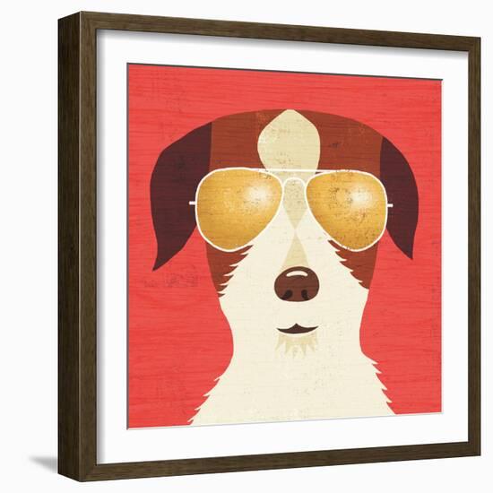 Beach Bums Terrier I-Michael Mullan-Framed Art Print