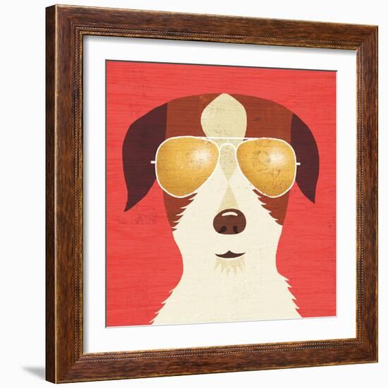 Beach Bums Terrier I-Michael Mullan-Framed Art Print