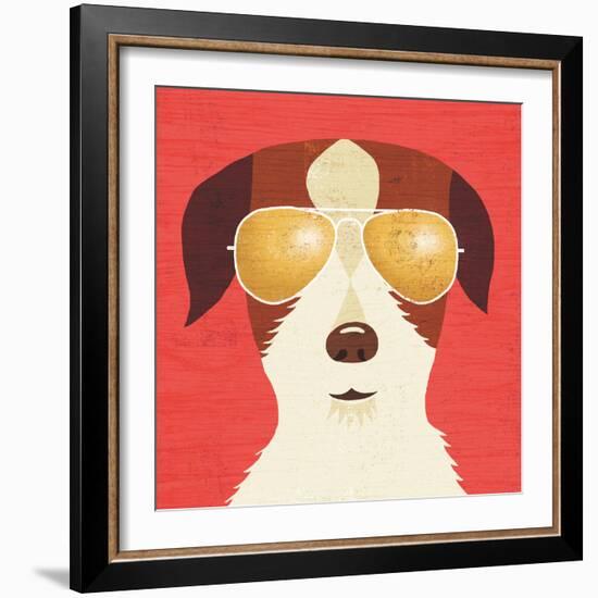 Beach Bums Terrier I-Michael Mullan-Framed Art Print