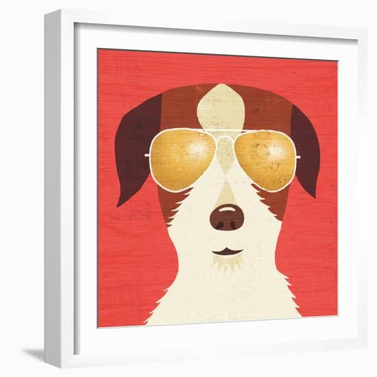 Beach Bums Terrier I-Michael Mullan-Framed Art Print