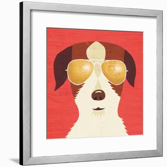 Beach Bums Terrier I-Michael Mullan-Framed Art Print