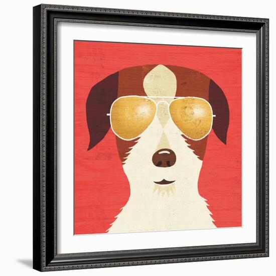 Beach Bums Terrier I-Michael Mullan-Framed Art Print