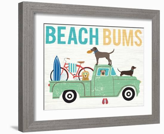 Beach Bums Truck I-Michael Mullan-Framed Art Print