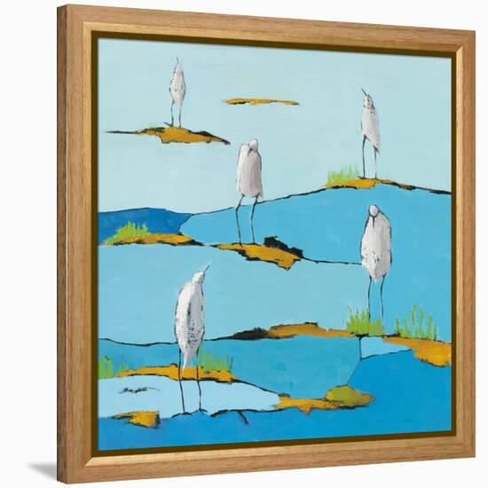 Beach Bums V2-Phyllis Adams-Framed Stretched Canvas