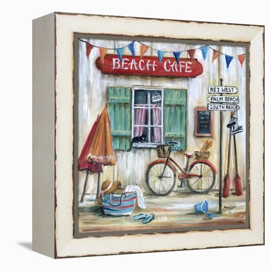 Beach Cafe-Marilyn Dunlap-Framed Stretched Canvas
