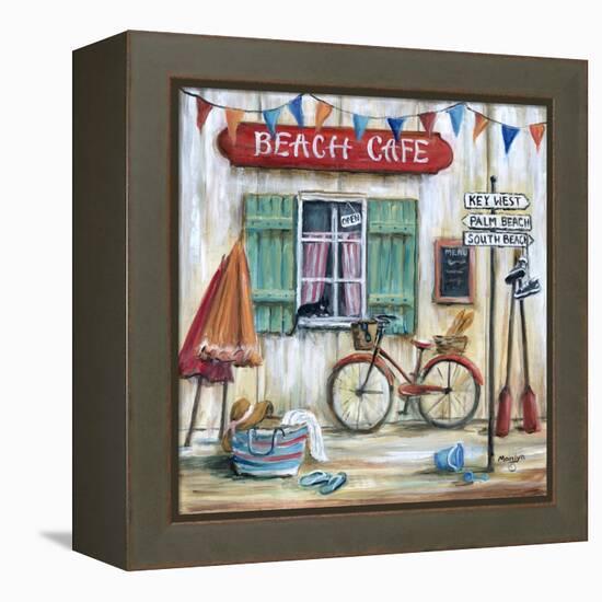 Beach Cafe-Marilyn Dunlap-Framed Stretched Canvas