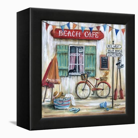 Beach Cafe-Marilyn Dunlap-Framed Stretched Canvas