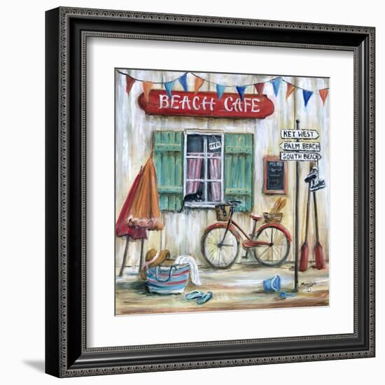 Beach Cafe-Marilyn Dunlap-Framed Art Print