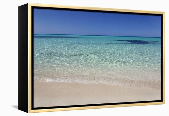 Beach Cala Mesquita, Capdepera, Majorca (Mallorca)-Markus Lange-Framed Premier Image Canvas