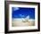 Beach Chair on Empty Beach-Randy Faris-Framed Photographic Print