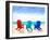 Beach Chair Trio-Julie DeRice-Framed Art Print