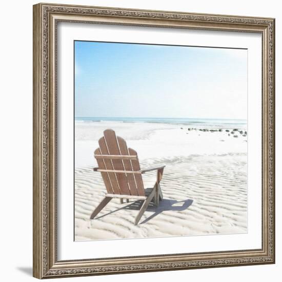 Beach Chair-Noah Bay-Framed Art Print