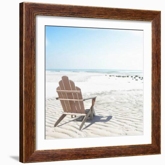 Beach Chair-Noah Bay-Framed Art Print