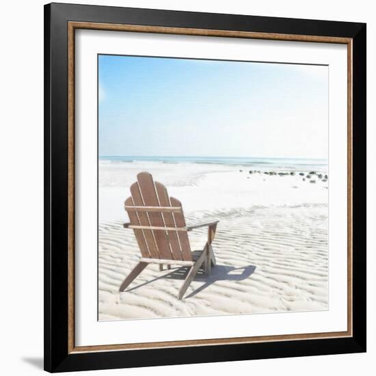 Beach Chair-Noah Bay-Framed Art Print