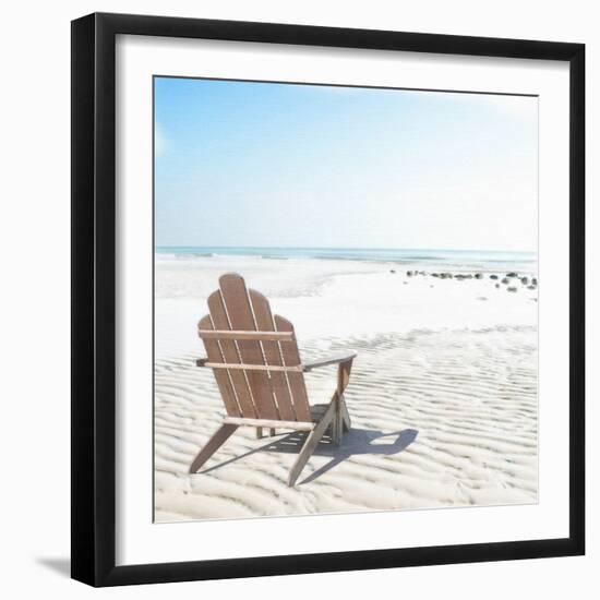 Beach Chair-Noah Bay-Framed Art Print